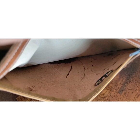 Vintage 1960's Vibe Hand Tooled Leather Hippie Purse  Unbranded Floral Crossbody - Picture 11 of 12